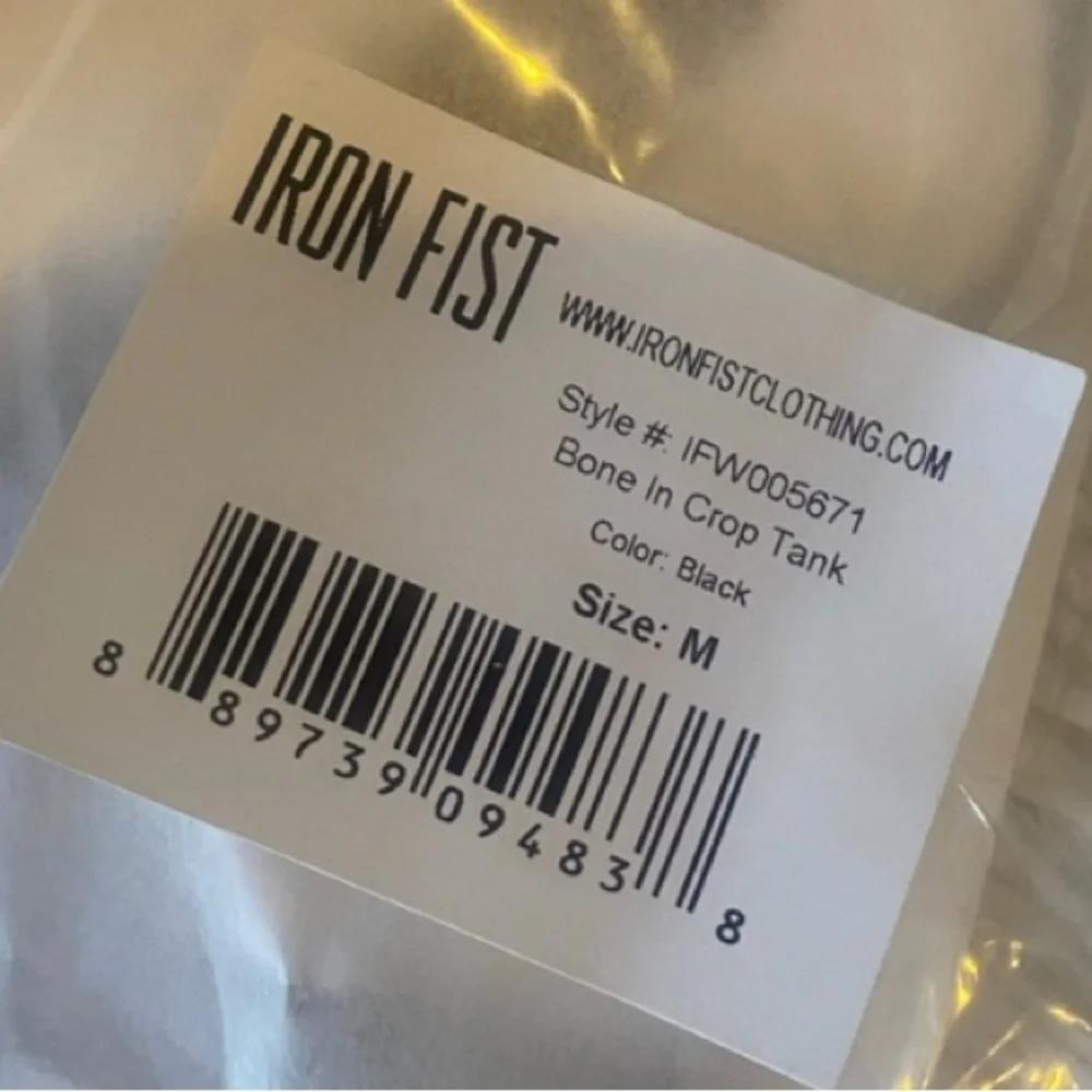 🔥IRON FIST L like SMALL SIZE CROP SUMMER TOP NWT SKULL BONES SKELETON goth punk - Picture 6 of 6